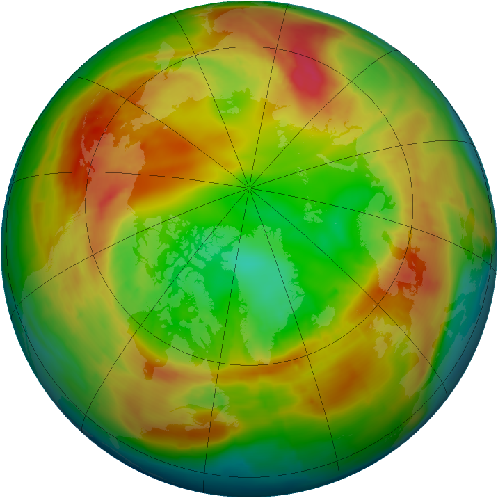 Arctic ozone map for 16 February 2014